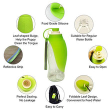 Load image into Gallery viewer, RoyalCare Portable Pet Water Bottle, Reversible & Lightweight Water Dispenser for Dogs and Cats, Made of Food-Grade Silicone (Green)