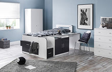 Load image into Gallery viewer, Julian Bowen Cookie Cabin Bed , White/Charcoal, Single