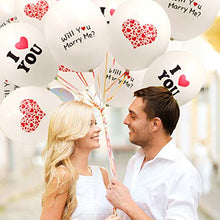 Load image into Gallery viewer, ETLEE Will You Marry Me Decoration Set - Rose Gold 16" Marry Me Balloons Banner & Diamond Ring Foil Balloon & Love Balloons for Marriage Proposal Decorations