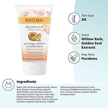 Load image into Gallery viewer, Burt's Bees 99.9% Natural Peach and Willow Bark Deep Pore Exfoliating Facial Scrub, 113.3 grams