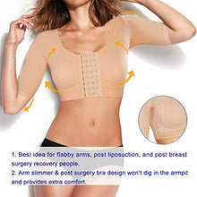 Load image into Gallery viewer, BRABIC Shaper Tops for Women Arm Compression Post Surgery Front Closure Bra Tank Top Shapewear - Beige - XL