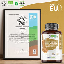 Load image into Gallery viewer, Fenugreek Capsules 1500mg (per Serving) - 180 Vegan Capsules (3 Month Supply) - Organic Fenugreek purest Extract Supplement for Women & Men - Gluten Free & Non-GMO - Made in EU