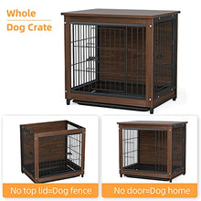 Load image into Gallery viewer, Bingopaw Wooden Dog Crate, Small Dog Cage End Table Pet Crate Furniture with Floor Tray 24inch