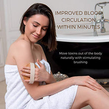 Load image into Gallery viewer, Dry Brushing Body Brush - Best for Exfoliating Dry Skin, Lymphatic Drainage and Cellulite Treatment - Organic Spa Exfoliation and Massage Scrub Brush with Natural Boar Bristles