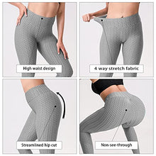Load image into Gallery viewer, FASHION BOUTIQUE Beelu Women's High Waist Butt Scrunch Push Up Leggings, Stretch Gym Workout Yoga Pants Anti-Cellulite Compression Leggings Grey M