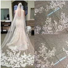 Load image into Gallery viewer, Single Layer Wedding Veil Lianshi Bridal Veil Lace Embroidery Bride Supplies 3m (Off White)