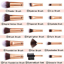 Load image into Gallery viewer, Makeup Brushes DUAIU 15PCs Marble Makeup Brush Set Premium Synthetic Kabuki Powder Blush Contour Foundation Concealer Eyeshadow Brushes with Makeup Sponge and Cleaner Brush Egg