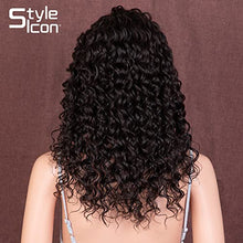 Load image into Gallery viewer, Style Icon Lace Front Wigs Human Hair Wigs for Women Curl Wigs Deep wave 9A Brazilian virgin hair 150% Density (13x4 Lace 18 Inch, NATURAL)