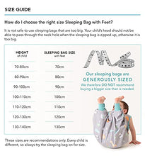 Load image into Gallery viewer, Slumbersac Toddler Summer Sleeping Bag with feet Bamboo Muslin 0.5 Tog 100cm GEO Leaf | Baby Sleep Bag with Legs for Babies from 100 to 110 cm | Baby Sleeping Bag with Legs 0.5 tog