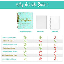 Load image into Gallery viewer, Wedding Planner Book and Notebook Set – UK Bride and Groom Planning Journal Organiser Bridal, Zip-Lock Pocket, Checklists, Engagement Gift, Countdown Calendar & Organising Diary