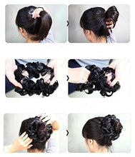 Load image into Gallery viewer, PRETTYSHOP XXL Hairpiece Scrunchy Updo Bridal Hairstyle Voluminous Wavy Messy Bun Red Dark Brown Mix G28F