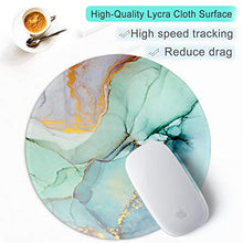 Load image into Gallery viewer, ITNRSIIET Mouse Pad with Stitched Edge, Mouse Mat Premium-Textured, Waterproof, Non-Slip Rubber Base Round Mousepad for Laptop Computer PC Office, Cute Design Desk Accessories, Modern Marbling