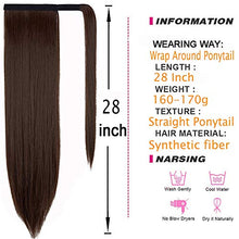 Load image into Gallery viewer, Ponytail Extension Long Straight Wrap Around Ponytail Clip in Hair Extension Natural Looking Synthetic Hairpiece for Women 28 Inch