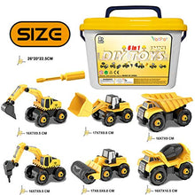 Load image into Gallery viewer, Vanplay Take-Apart Construction Vehicles Excavators Truck Toy with Storage Box, 6 in 1 DIY Building Educational Gift Toys for Boys Girls Age 3 4 5