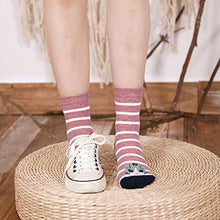 Load image into Gallery viewer, Womens Funny Cute Animal Socks Ladies Cotton Socks Funky Cartoon Cat Socks Novelty Crew Socks, Christmas Gift, Striped Cat, Women's shoe size UK 4-9