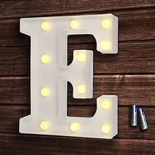 Load image into Gallery viewer, bemece LED Alphabet Letter Lights, Decorative Warm Plastic Light up Letters- E