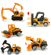 Load image into Gallery viewer, jenilily Construction Toy Vehicle Cars Model Trucks, Transporter Truck Mini Excavator Digger Dumper Tractor for Kids boys Age 3+ (yellow)