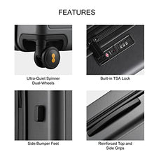 Load image into Gallery viewer, LEVEL8 Suitcase Hand Luggage Suitcases Lightweight 100% PC Trolley Case Micro-Diamond Textured Design, Carry on Luggage with 8 Spinner Wheels,TSA Approved Hard Shell Suitcase (66cm, 65,Dark Grey)