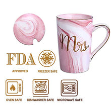 Load image into Gallery viewer, Mr and Mrs Coffee Cups Set Wedding Gifts for Couple Engagement Bridal Shower Bride and Groom Anniversary Marble Ceramic Mugs 14 Oz