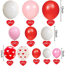 Load image into Gallery viewer, Mothers Day Balloons Arch Garland Kit Include Red Pink White Balloons,Heart Printed Balloons , Foil Mylar Heart Balloons, Valentines Wedding Party Decoration Supplies
