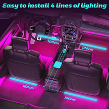 Load image into Gallery viewer, Winzwon Car LED Interior Lights, 4 Pcs Car LED Strip Light Car Accessories with USB Port APP Control Lighting Kits Infinite DIY Colors Car Atmosphere Lights Car Gifts for Him Her
