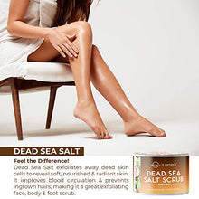 Load image into Gallery viewer, O Naturals Ultra Hydrating Coconut Dead Sea Scrub - Skin Smoothing Body Scrub Exfoliator & Foot Scrub, Anti Cellulite Body Exfoliator & Exfoliating Face Scrub / Facial Scrub To Fight Acne & Dead Skin