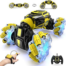 Load image into Gallery viewer, RC Stunt Car with Gesture Control, Remote Control Car Crawler, 4WD Transform On Road Off Road All Terrains, RC Monster, Eletric Toy Vehicle with 2 Rechargeable batteries for Boys Kids Teens Adults