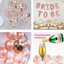 Load image into Gallery viewer, DOJoykey Hen Party Decoration Balloons Set, 1 pcs Bride To Be Balloons, 14 pcs Latex Balloons, 5 pcs Different Foil Balloons, 2 pcs Heart Shape Foil Balloons, 2 Meter Star Shape Hanging Garland