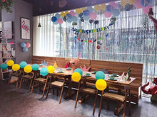 Load image into Gallery viewer, Metallic Tinsel Curtains/Foil Curtain/Streamers Backdrop Fringe Curtains for Birthday Wedding Party,DIY Photo Booth Decorations, Door Window Backdrop Background Photo Props(1x2.5m) (Light Blue)