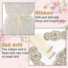 Load image into Gallery viewer, Wedding Dress Belt, Rhinestone Bridal Belt Crystal Sash Accessories Silver Pearl Girls Dress Belt for Bride Bridesmaid Women Wedding Party Prom