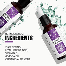 Load image into Gallery viewer, PREMIUM Retinol Serum For Face/Neck/Eyes with Hyaluronic Acid. 8X More Effective, Anti Ageing Retinol Serum for Acne Treatment, Wrinkles, Fine Lines & Sensitive Skin, Hydrate & Brighten your look! 100% Satisfaction
