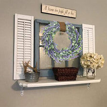 Load image into Gallery viewer, HUAESIN Artificial Lavender Wreath Plastic Spring Wreath Fake Silk Purple Front Door Wreath for Spring Front Door Indoor Outdoor Window Wall Home Fireplace Wedding Decor 45cm