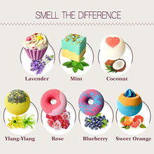 Load image into Gallery viewer, 7 Natural Bath Bombs, STNTUS INNOVATIONS Bath Bombs for Women, Spa Bubble Fizzies, Luxurious Gift for Girls Kids, Beauty Gifts Set for Her on Christmas Valentines Birthday Mothers Day Anniversary
