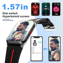 Load image into Gallery viewer, Smart Watch,1.57'' Fitness Tracker with Heart Rate Sleep Monitor,Step Counter Smart watch with Message Notification IP68 Waterproof for Women,Men,Teenagers (1.57inch, black)