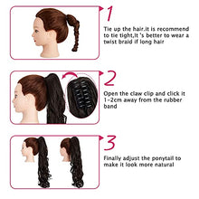 Load image into Gallery viewer, OMGREAT Ponytail Extension 24 Inch Long Claw Clip in Ponytail Synthetic Thick Hair Extensions Pony Tail for Women with a jaw Claw Dark Brown