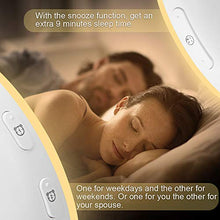Load image into Gallery viewer, Sunrise Alarm Clocks, Wake Up Light with Sunrise/Sunset Simulation Dual Alarms Bedside Night Lamp Snooze Function FM Radio 7 Natural Sound 7 Colorful Atmosphere Lamp USB Phone Charging Port