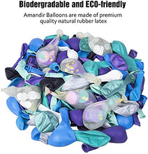 Load image into Gallery viewer, 144Pcs Mermaid Tail Balloons Arch Garland Kit, Green Purple Metallic Confetti Pink Blue Latex Balloons for Mermaid Theme Birthday Party Supplies Under the Sea Party Decorations with 4Pcs Balloon Tools