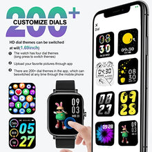 Load image into Gallery viewer, Smart Watch, 1.69" Touch Screen Smart watch for Men Women, Fitness Watch with Heart Rate Sleep Monitor IP68 Waterproof Step Counter Watch, 12 Sports Modes Fitness Activity Trackers for Android iOS