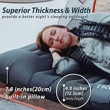 Load image into Gallery viewer, Inflatable Sleeping Mat Camping Mats UL140 Portable Camping Mattress Roll Mat Air Sleeping Pad, 12.5cm Thick, 76cm Wide Backpacking Sleep Pad with Built-in Inflating Foot Pump for Hike, Camp
