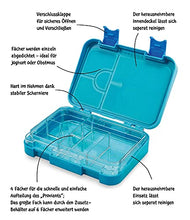 Load image into Gallery viewer, Schmatzfatz Junior Kids Lunch Box with Compartments - BPA-Free, Lunch Box for Kids - Multi Compartment Lunch Box for Children - Leakproof Bento Box for Kids (Petrol)