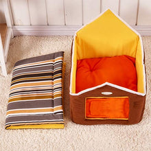 Load image into Gallery viewer, PowerKing Cat Cave Bed,Foldable Pet Cat and Dog Bed with Cushion Pet Puppy Indoor House (Grey)