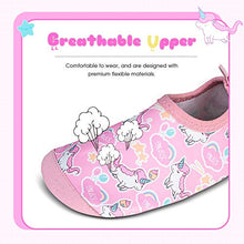 Load image into Gallery viewer, Kids Beach Swim Shoes Child Barefoot Skin Aqua Socks Boys Girls Water Sport Shoes for Pool Garden Surf Yoga - Unicorn Gouache - 1/2 UK Child ( 16/17 EU )