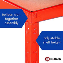 Load image into Gallery viewer, Garage Shelving Units: 180cm x 90cm x 60cm | Heavy Duty Racking Shelves for Storage - 3 Bay, Red 5 Tier (265KG Per Shelf), 1325KG Capacity | For Workshop, Shed, Office | 5 Year Warranty