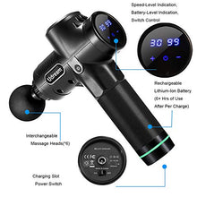 Load image into Gallery viewer, Massage Gun Deep Tissue UK, Udream 30 Speeds Powerful Percussion Massager with 8 Massage Heads, Fascia Gun Muscle Gun with LCD Display, Low Noise Muscle Pain Relief Recovery