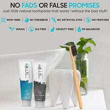 Load image into Gallery viewer, Day & Night Teeth Whitening Kit - with 60ml Each Aloe Vera Toothpaste, Activated Charcoal Toothpaste & 2 Bamboo Toothbrushes for Fresh Breath & White Teeth - Vegan, Peroxide Free & Enamel Safe