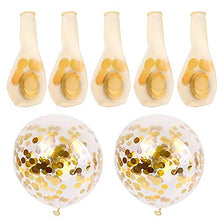 Load image into Gallery viewer, Meowoo Happy Birthday Banner Birthday Bunting with 5 Gold Confetti Latex Balloons Perfect for Birthday Party Decorations - White