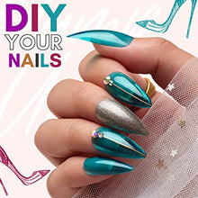 Load image into Gallery viewer, Makartt Acrylic Nail Kit, Press On Nails Set Short Stiletto Nail Tips Full Cover Vivid Color 4pcs Nail Glues 1pcs Nail File with Case False Nail Kit, Nail Pump-Ups in Girls' Night Out 240pcs