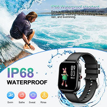 Load image into Gallery viewer, Smart Watch, 1.69" Touch Screen Smart watch for Men Women, Fitness Watch with Heart Rate Sleep Monitor IP68 Waterproof Step Counter Watch, 12 Sports Modes Fitness Activity Trackers for Android iOS