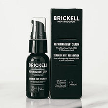 Load image into Gallery viewer, Brickell Men's Anti Aging Repairing Night Serum for Men, Natural and Organic, Vitamin C Face Serum to Repair Damaged Skin Cells, Diminish Wrinkles and Fight Inflammation, 30 ml, Scented