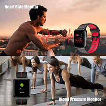 Load image into Gallery viewer, AIKELA Smart Watch Fitness Trackers With Blood Oxygen,Blood Pressure,Heart Rate,Sleep Monitor 5ATM Waterproof Activity Trackers Pedometer Sports Fitness Watches For Women Men For iOS Android(red)